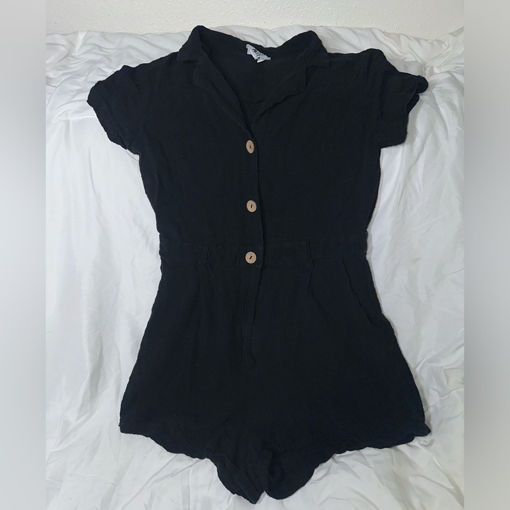 Black Princess Polly Romper